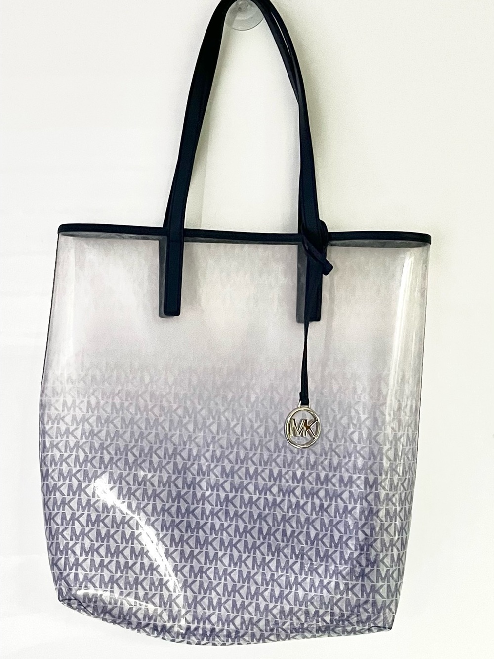 Michael Kors Clear PVC Monogram Print Tote Bag